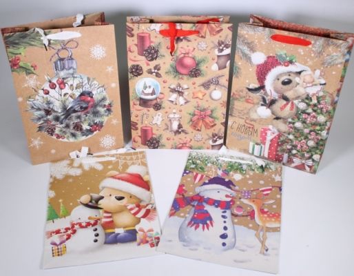 Сумка подарочная ламинированная, НГ 26x32x12см; Китай 