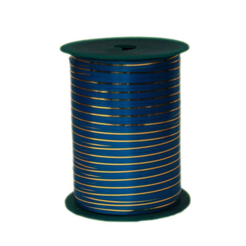 Лента в бобине пластик с золотой полоской, 5ммх225м; Польша