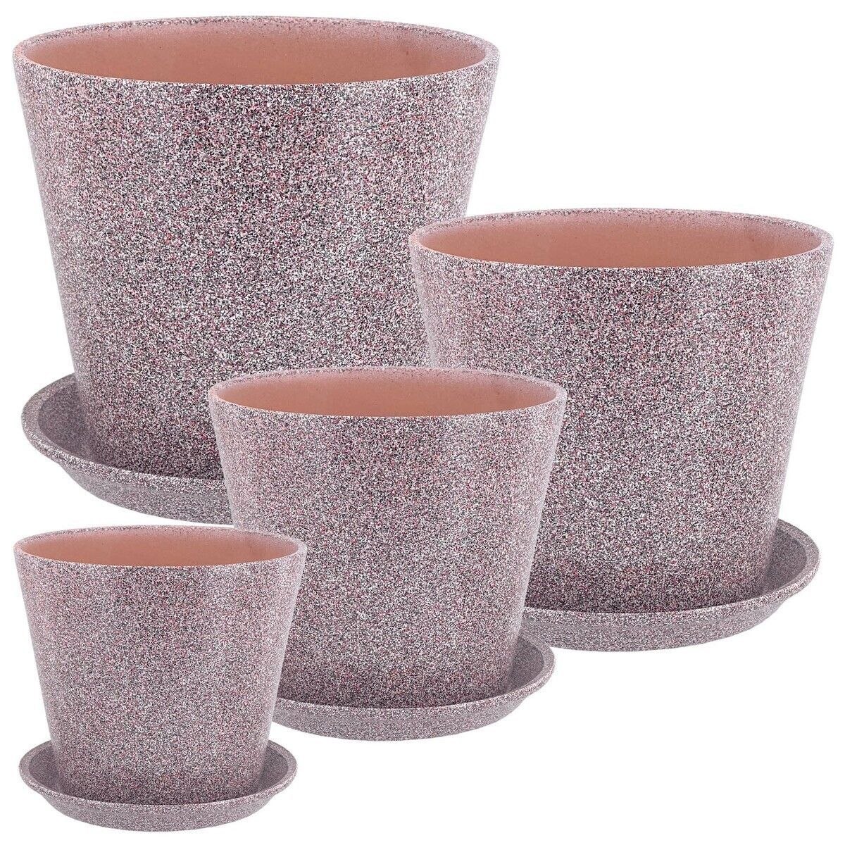 Горшок керамический Мультиколор элегант коричневый 698134 (3-й из набора), 16х15см; Россия