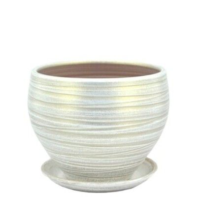 Горшок Модерн классика, 15х13см, белый; Россия