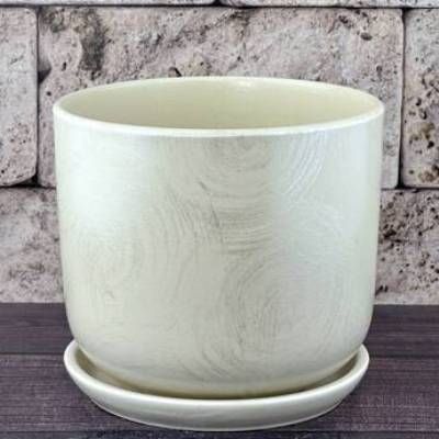 Горшок керамический цилиндр Орион бежевый 716142 (2-й из набора), 15х15,5см, 1,6л; Россия