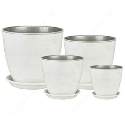 Горшок керамический Бутон Роспись РС 04 (3-й из набора) 18х18см, 3л; Россия