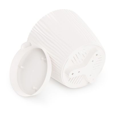 Горшок пластиковый Флис с прикорневым поливом, белый, 11,5х11,5х11,1см, 0,7л; Россия