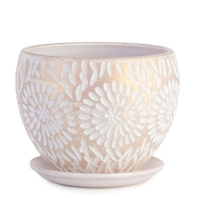 Горшок Астра классик 1 20смх17см, 3,5л, бел/жемчуг; Россия