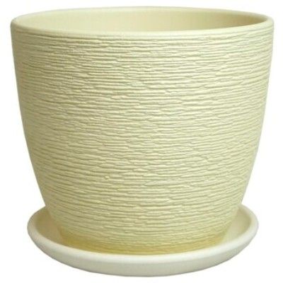 Горшок керамический  Крокус гнездо 21х19см, шампань,(4-й из набора), Россия