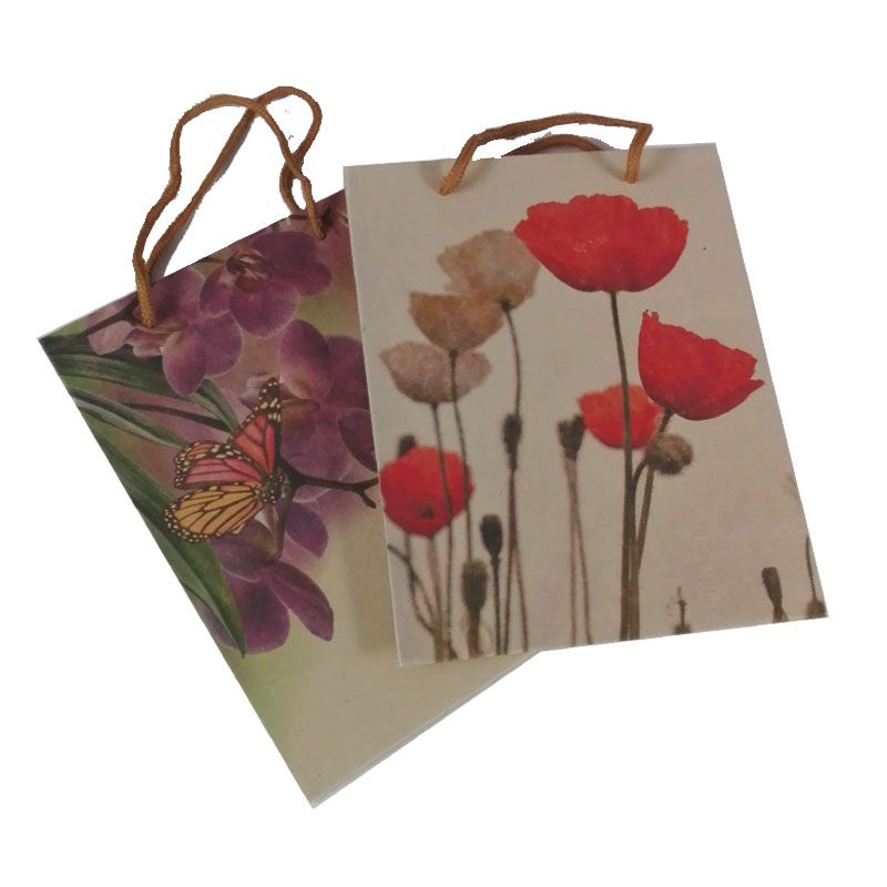 Сумка подарочная крафт Цветы, 18х23х10см ; Нидерланды