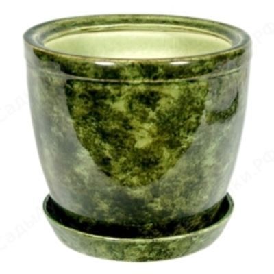 Горшок керамический Кедр зеленый, 20х19см, 3л Россия