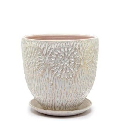 Горшок Астра бутон 1 20смх20см, 4л, бел/жемчуг/Сады Аурики