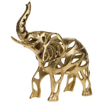Фигура Слон (металл), 29х13хH35см, золото