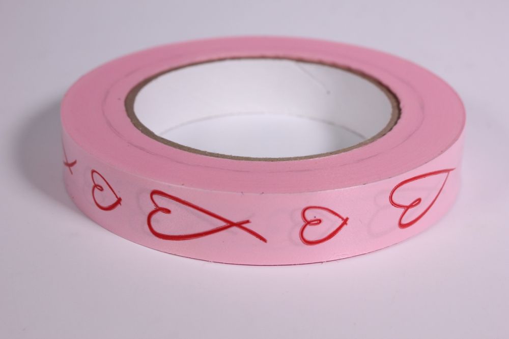 Лента пластик Сердца, 2смх50м; Россия