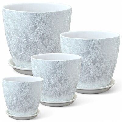 Горшок керамический Бутон Шелк 738779 (2-й из набора), 15х15см, 2л; Россия