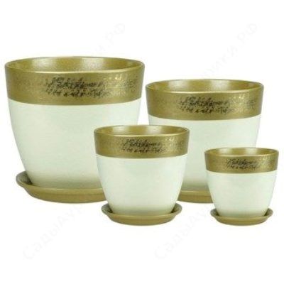 Горшок керамический Бутон Валенсия 592111 (1-й из набора), 12х12см, 1л; Россия