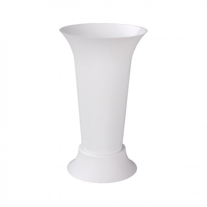 Вазон для цветов пластиковый под срезку, белый, 18,5х31см , 3л; Россия