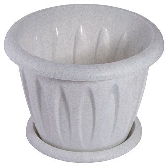 Горшок пластиковый Фелиция, мрамор, 32х24,5см, 10,4л; Россия
