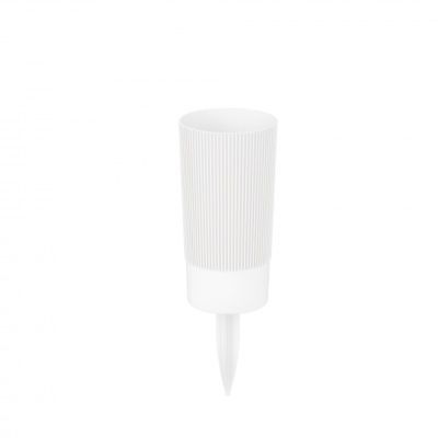 Вазон для цветов пластиковый под срезку Версаль с колышком, белый, 100мм*200мм,1.2л; Россия