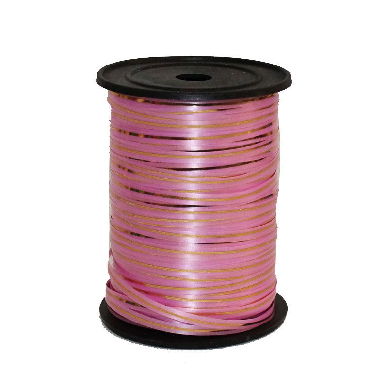 Лента в бобине пластик с золотой полоской, 5ммх225м; Россия