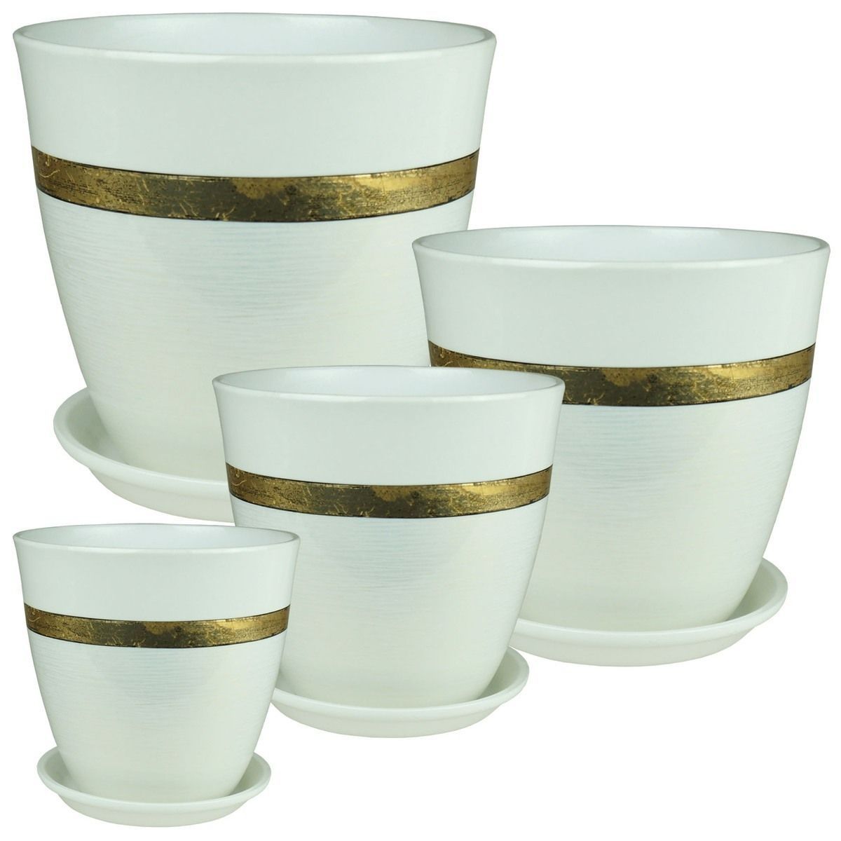 Горшок керамический Бутон Эстет РС156 (3-й из набора) 18х18см, 3,8л; Россия