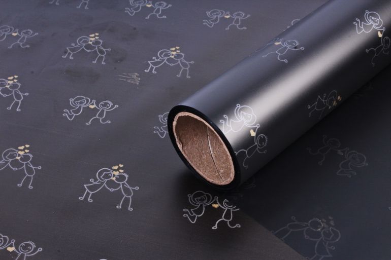 Рулон пленка матовая Валентинки, 60см*10м; Россия