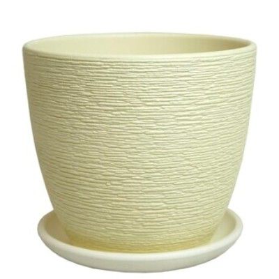 Горшок керамический  Крокус гнездо 18х16см,2,3л, (3-й из набора), шампань, Россия