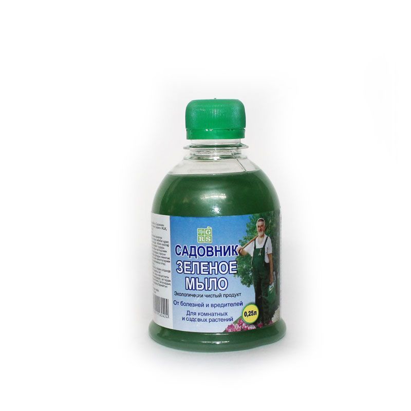 картинка Фунгицид от болезней зеленое мыло Садовник (флакон), 250мл от магазина Флоранж