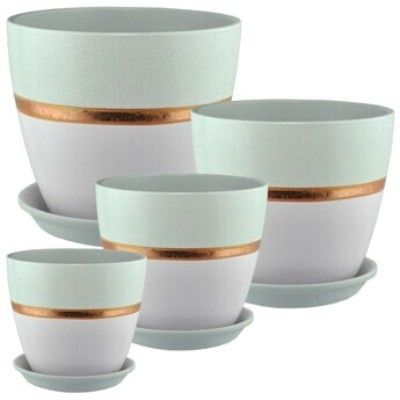 Горшок керамический Бутон Паталь эстет 624195 (1-й из набора), 12х12см, 1л; Россия