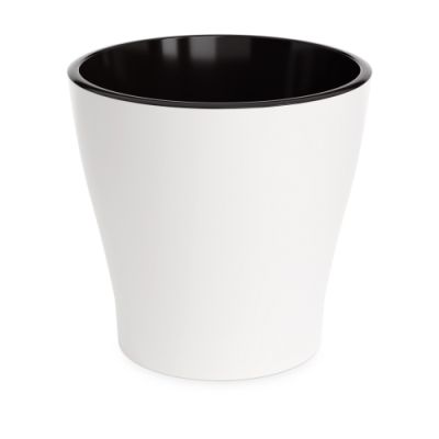 Горшок пластиковый Лея двойной с автополивом, белый, 27х27х26см, 10л; Россия