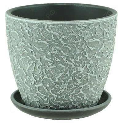 Горшок керамический бутон Муар 639960 (3-й из набора), 17х16см, 2,15л; Россия