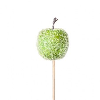 Яблоко засахаренное на вставке, D4,5x50см, зеленый
