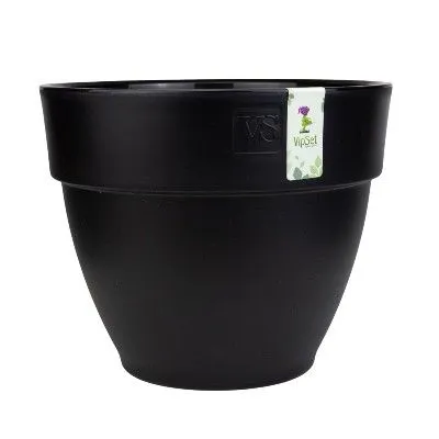 Горшок пластиковый Лори, 21х17,2см, черный, 4л; Сады Аурики