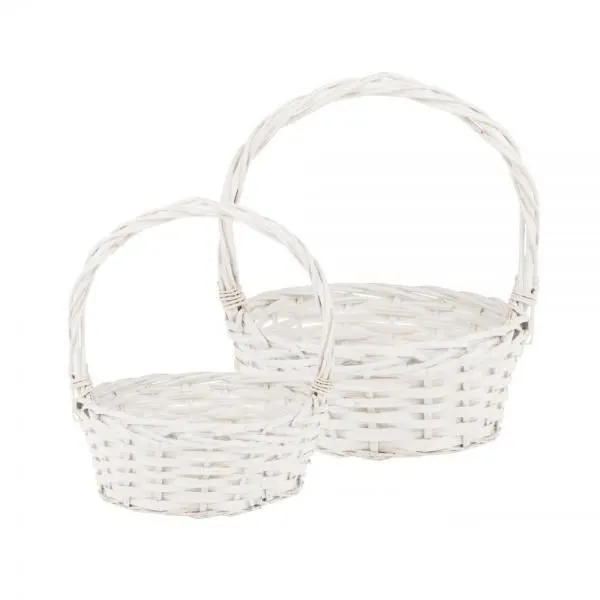 Корзина плетеная 591237 (№2 из 2шт.), (ива), 23xH9/26см