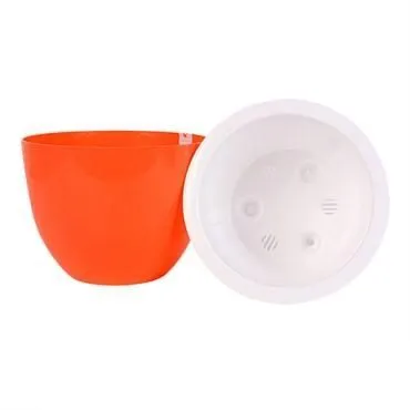 Горшок пластиковый Орион, оранжевое, 3,5л; Россия