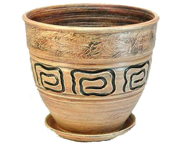 Горшок керамический Весна, бежевый, 35х30см, 16л; Россия