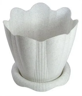 Горшок пластиковый Эдельвейс мрамор, 20х18,2см, 3л; Россия