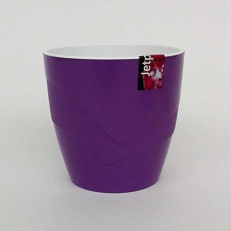 Горшок пластиковый Грация, фиолетовый, 13,5х13см, 1,2л; Россия