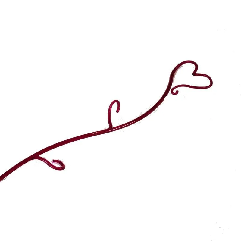 Опора для орхидей Сердце, розовый, 55см