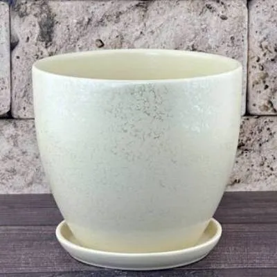 Горшок керамический Питон бежевый 716340 (3-й из набора), 18х16см, 2,5л; Россия