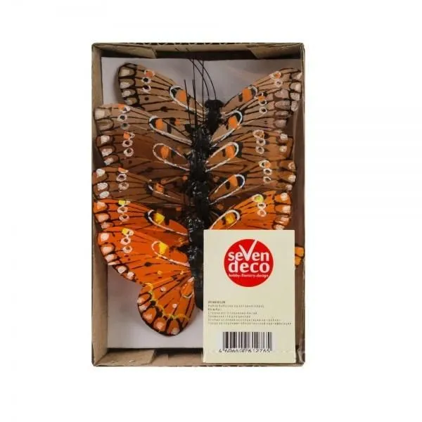 Набор вставок Бабочка (перо), 8,5см, (6шт)