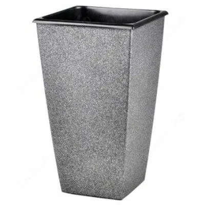 Горшок пластиковое Кант, серебряный, 34х60,5см, 21л; Россия