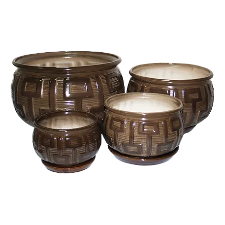 Горшок керамический Стиль (2-й из набора), 23х14,5см, 4,2л; Россия