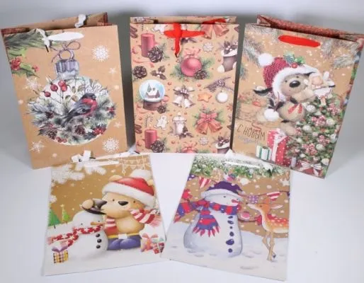 Сумка подарочная ламинированная, НГ 26x32x12см; Китай 