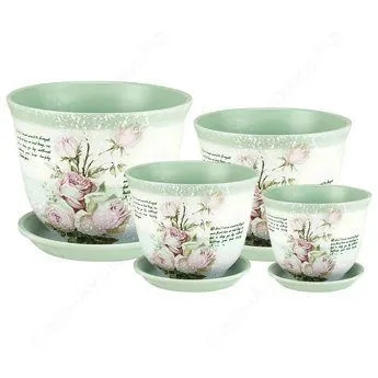 Горшок керамический Гранд Декупаж 431 (2-й из набора), 16х13см, 1,3л; Россия