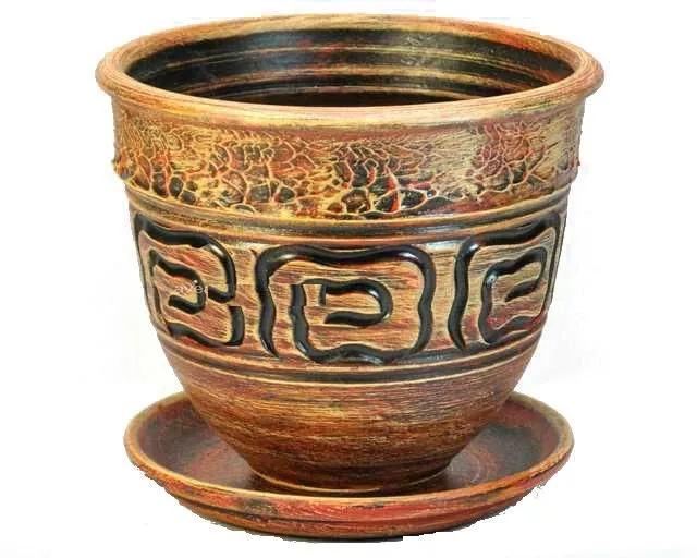 Горшок керамический Весна, вишневый, 25х20см, 8л; Россия