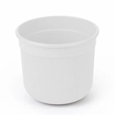 Горшок пластиковый Сканди с дренажной вставкой, белый, 22х22х19,5 см, 5 л; Россия