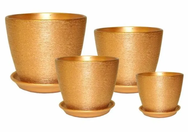 Горшок керамический Кассандра 347025 (3-й из набора), 16х15см, 2л; Россия