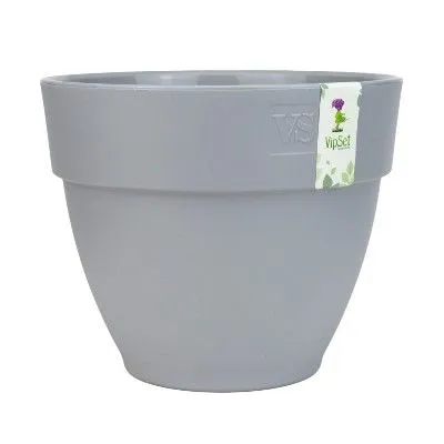 Горшок пластиковый Лори, 21х17,2см, серый, 4л; Сады Аурики