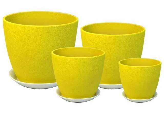 Горшок керамический Бутон винил 461967 (1-й из набора), 12х12см, 1л; Россия