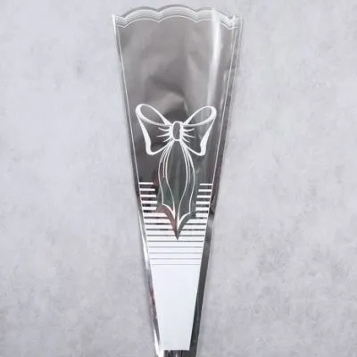 Пакет конус металл с рисунком, 25х60см; Россия