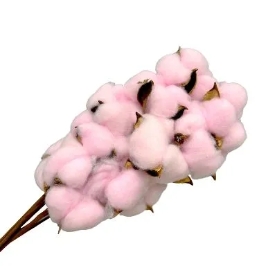 Набор хлопка на вставке 30-40см, 10шт в уп, розовый