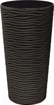 картинка Кашпо пластиковое Фьюжн круг, гранит, 13л; Россия от магазина Флоранж