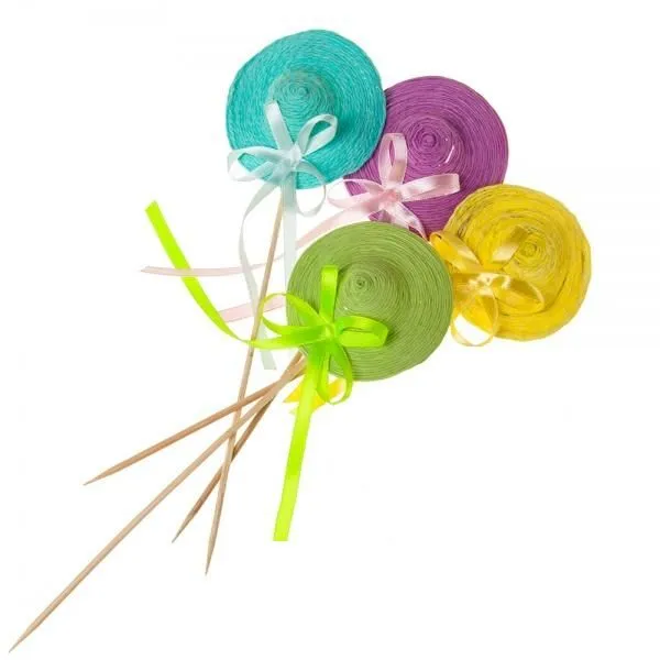 картинка Набор вставок Шляпка на штекере, 8см, (4шт.) от магазина Флоранж